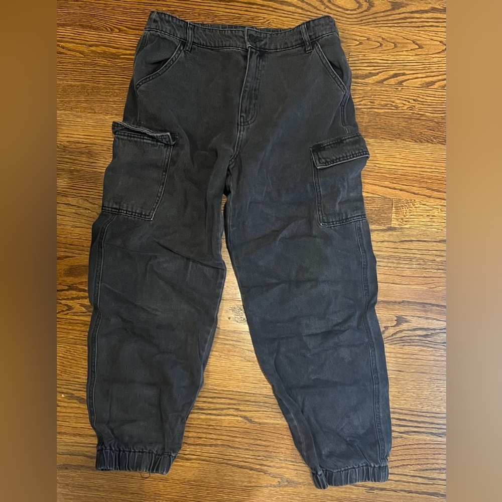 Black cargo jeans
